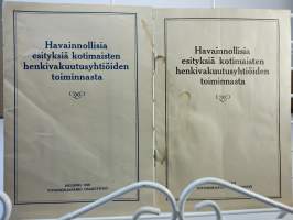 v.1924, 1926 esityksiä vakuutusyhtiöiden toiminnasta