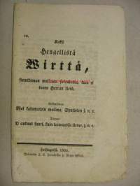 Kaksi hengellistä wirttä 1860