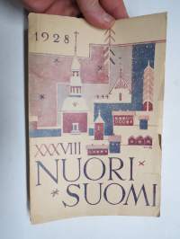 Nuori Suomi XXXVIII 1928 kirjallistaiteellinen joulu-albumi, kirjoittajina mm. L. Onerva, Mika Waltari, Eino Palola, Salme Setälä, Unto karri, Kaarlo Julkunen