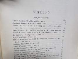 Nuori Suomi XXXVIII 1928 kirjallistaiteellinen joulu-albumi, kirjoittajina mm. L. Onerva, Mika Waltari, Eino Palola, Salme Setälä, Unto karri, Kaarlo Julkunen