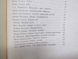Nuori Suomi XXXXI 1931 kirjallistaiteellinen joulu-albumi, kirjoittajina mm. Santeri Ivalo, Arvi Kivimaa, Olavi Paavolainen, Mika Waltari, Eero Erkko, J. C. Squire