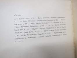 Nuori Suomi XXXXI 1931 kirjallistaiteellinen joulu-albumi, kirjoittajina mm. Santeri Ivalo, Arvi Kivimaa, Olavi Paavolainen, Mika Waltari, Eero Erkko, J. C. Squire