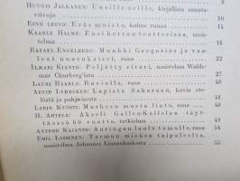Nuori Suomi XXXV 1925 kirjallistaiteellinen joulu-albumi, kirjoittajina mm. L. Onerva, Eino Leino, Kaarlo Halme, Aura Jurva, Wäinö Kolkkala, Anni kaste, Toivo Tarvas