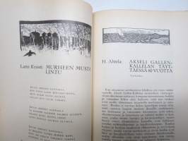 Nuori Suomi XXXV 1925 kirjallistaiteellinen joulu-albumi, kirjoittajina mm. L. Onerva, Eino Leino, Kaarlo Halme, Aura Jurva, Wäinö Kolkkala, Anni kaste, Toivo Tarvas