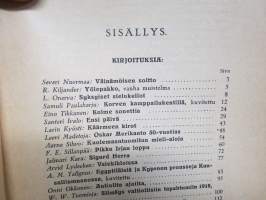 Nuori Suomi XXVII 1918 kirjallistaiteellinen joulu-albumi, kirjoittajina mm. Samuli Paulaharju, F.E. sillanpää, W.W. Tuomioja, Rafael Blomstedt, V. E. Tuompo K. Atra