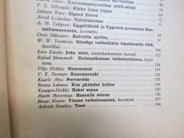 Nuori Suomi XXVII 1918 kirjallistaiteellinen joulu-albumi, kirjoittajina mm. Samuli Paulaharju, F.E. sillanpää, W.W. Tuomioja, Rafael Blomstedt, V. E. Tuompo K. Atra