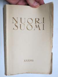 Nuori Suomi XXXVII 1927 kirjallistaiteellinen joulu-albumi, kirjoittajina mm. Arvi Järventaus, Heikki Toppila, Hilja Haahti, Ilmari Pimiä, Ruupert Kainulainen