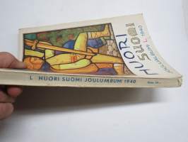 Nuori Suomi L 1940 kirjallistaiteellinen joulu-albumi, kirjoittajina mm. Matilda Rauhavaara, Meri Aava, Katri Ingman, Otto Varhia, Aarne Koponen, Selma Anttila