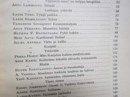 Nuori Suomi L 1940 kirjallistaiteellinen joulu-albumi, kirjoittajina mm. Matilda Rauhavaara, Meri Aava, Katri Ingman, Otto Varhia, Aarne Koponen, Selma Anttila
