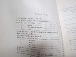 Nuori Suomi XLVIII 1938 kirjallistaiteellinen joulu-albumi, kirjoittajina mm. Paavo Talasmaa, Yrjö Jylhä, Riku Sarkola, Helvi Hämäläinen, Lauri Kemiläinen,  Sinervo