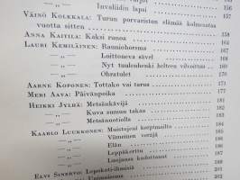 Nuori Suomi XLVIII 1938 kirjallistaiteellinen joulu-albumi, kirjoittajina mm. Paavo Talasmaa, Yrjö Jylhä, Riku Sarkola, Helvi Hämäläinen, Lauri Kemiläinen,  Sinervo