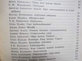 Nuori Suomi XXXX 1930 kirjallistaiteellinen joulu-albumi, kirjoittajina mm. Lauri Haarla, Unto Karri, J.K. Kulomaa, Mika Waltari, Akseli Tola, Aarne Anttila