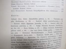 Nuori Suomi XXXX 1930 kirjallistaiteellinen joulu-albumi, kirjoittajina mm. Lauri Haarla, Unto Karri, J.K. Kulomaa, Mika Waltari, Akseli Tola, Aarne Anttila