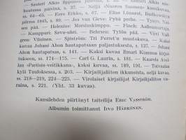 Nuori Suomi XXXX 1930 kirjallistaiteellinen joulu-albumi, kirjoittajina mm. Lauri Haarla, Unto Karri, J.K. Kulomaa, Mika Waltari, Akseli Tola, Aarne Anttila