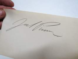 Joel Rinne + Toini Vartiainen -nimikirjoitus  / signature - autograph