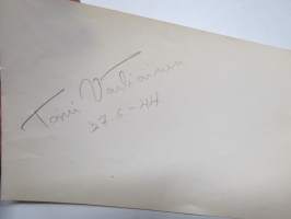 Joel Rinne + Toini Vartiainen -nimikirjoitus  / signature - autograph