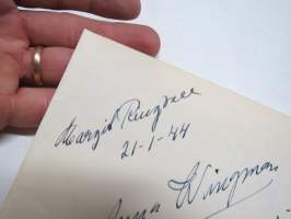 Georg Malmstén, Lasse Pihlajamaa, Margit Ringvall + useita muita -nimikirjoitus  / signature - autograph