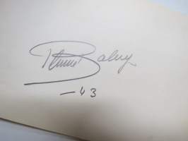 Thure Bahne -nimikirjoitus  / signature - autograph