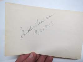 Mailis Laaksonen -nimikirjoitus / signature - autograph