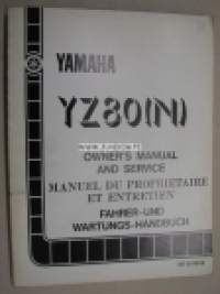 Yamaha YZ80 (N) owner´s manual and service -käyttö- ja huolto-ohjekirja