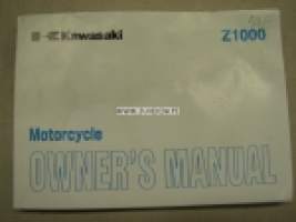 Kawasaki Z1000 owner´s manual -käyttöohjekirja