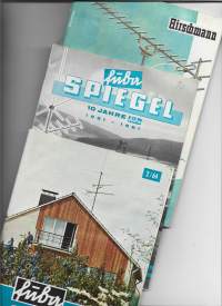 TV ja radioantenni kuvasto + 2 lehteä  1960-luvulta saksankielisiä