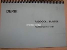 Derbi Paddock / Hunter 1997 käyttöohjekirja