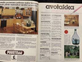 Avotakka 1981 nr 8 - Kyllikki &amp; Johannes Virolaisen piilopirtti Päijänteellä, Teini-ikäisten omat huoneet, Kestävätkö sohvanpäälliset pesun?, ym.