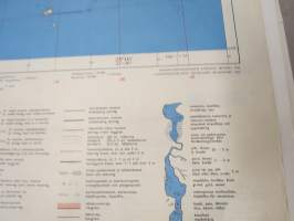 Torsö - Solberg - Hangö - Gullö - peruskartta / grundkarta -4 kartan sarja 1960-luvulta 4 st kartor