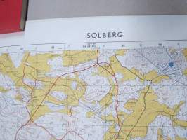 Torsö - Solberg - Hangö - Gullö - peruskartta / grundkarta -4 kartan sarja 1960-luvulta 4 st kartor