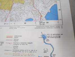 Torsö - Solberg - Hangö - Gullö - peruskartta / grundkarta -4 kartan sarja 1960-luvulta 4 st kartor