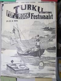 Turku International Pop &amp; Rock Festivaalit 21-23.8.1970 -juliste (1. Ruisrock) Turun Musiikkijuhlat - Turku Music Festival - Musikfestspelen i Åbo