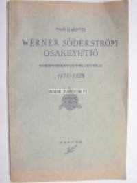 Werner Söderström Osakeyhtiö viisikymmenvuotisluettelo 1878-1928