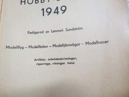 Hobby Boken 1949 - Modellflyg - Modelljärnvägar - Modellbåtar - Modellracer / Artiklar, arbetsbeskrivningar, ritningar, fotos