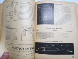 Hobby Boken 1949 - Modellflyg - Modelljärnvägar - Modellbåtar - Modellracer / Artiklar, arbetsbeskrivningar, ritningar, fotos