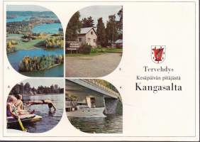 Postikortti Kangasala - Tervehdys Kesäpäivän pitäjästä Kangasalta (kulkematon) 1971