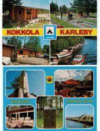 Postikortit 2 kpl.1980-90 luvulta. Kokkola kerääjälle.Neljä  kuvaa kortissa,, kuvaaja Dino Sassi, Viisi kuvaa kortissa, kuvaaja Henrik de Heij. Kulkemattomia.