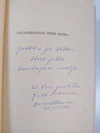 Taivaanrantaan pitkä matka : Li Pon runoutta (signeerattu, tekijän omiste)