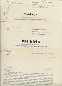 Salon Raakasokeritehdas Oy 1923-26 - firmalomake materiaalia 4 kpl erä