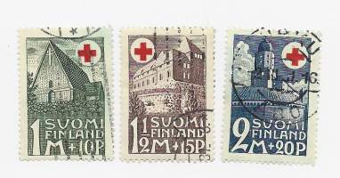 LaPe 164-166   1 mk + 10 p, 1,5 mk+15 p, 2 mk+20 p Punainen Risti 1931