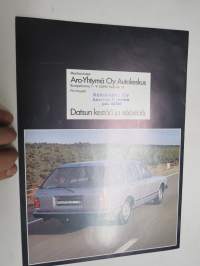 Datsun Bluebird 1,8 bensiini / 2,0 diesel -myyntiesite / sales brochure