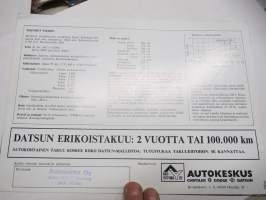 Datsun 220C Diesel -myyntiesite / sales brochure