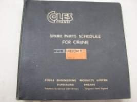 Coles Cranes model S.3010 spare parts catalog -varaosaluettelo