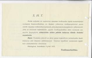 Teollisuushallituksen kysely teollisuudelle ja tuotantolaitoksille 1915