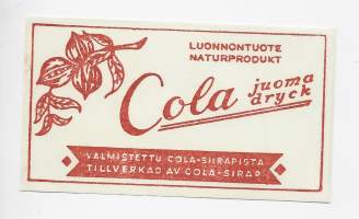 Cola juoma -   juomaetiketti