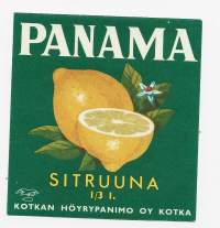 Sitruuna -  juomaetiketti