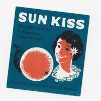 Sun Kiss,  juomaetiketti
