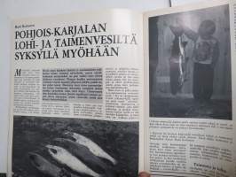 Urheilukalastus 1986 nr 6. Meritaimenuistimet, Kymönkoski, Oululaista kalastusperinnettä, Suurkaloja, Pohjois-Kalifornia kalastuskohteena, Tyrskykalastus, ym.