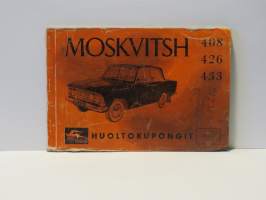 Moskovitsh 408, 426,433 huoltokupongit