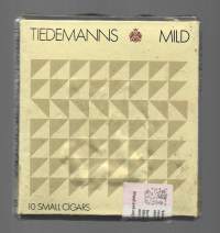 Tiedemanns Mild  - pikku sikarilaatikko pahvia  , koko 10x9x1  cm  / valmistevero maksettu